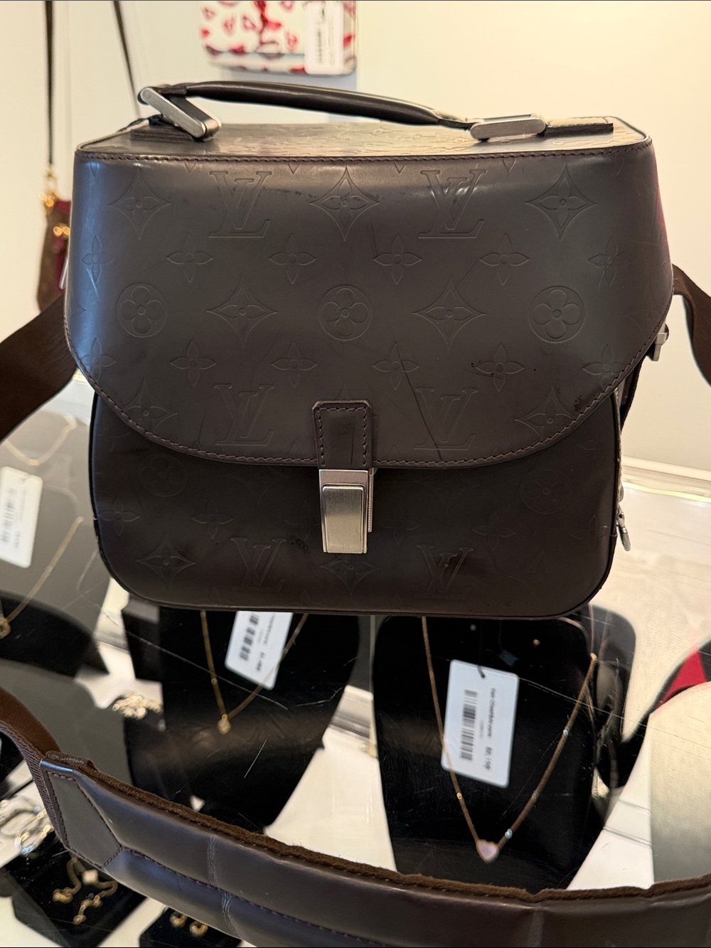 Louis Vuitton Brown Monogram Messenger Bag hardbody camera case